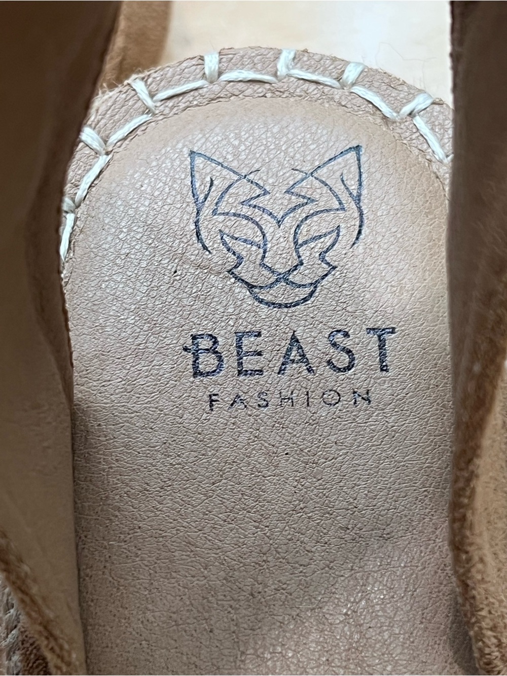 BEAST Fashion Tan Faux Suede Espadrille Platform Sandals – Women’s 8.5 Flatforms - Picture 6 of 10